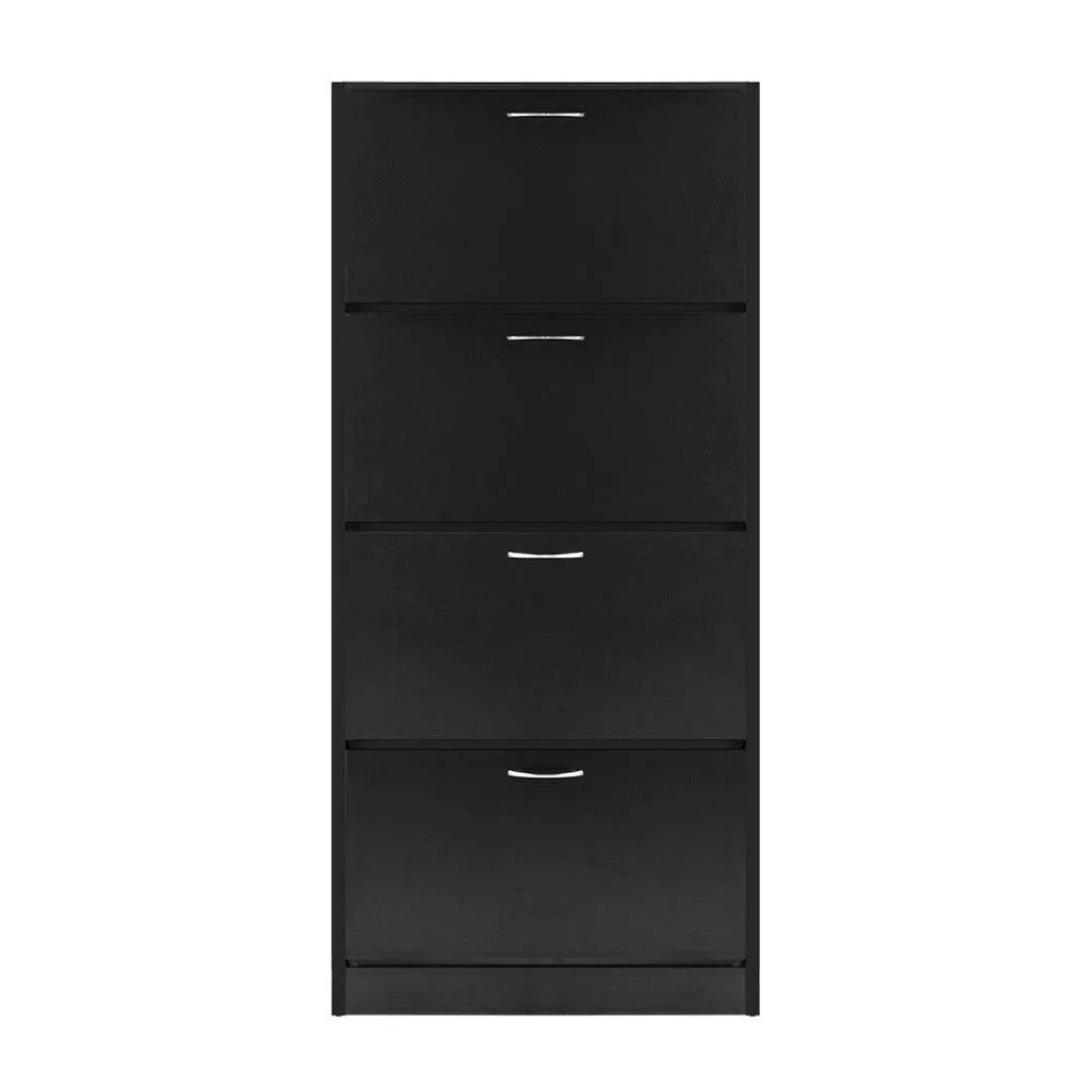 Artiss Shoe Cabinet Shoes Storage Rack Organiser 60 Pairs Black Shelf Drawer