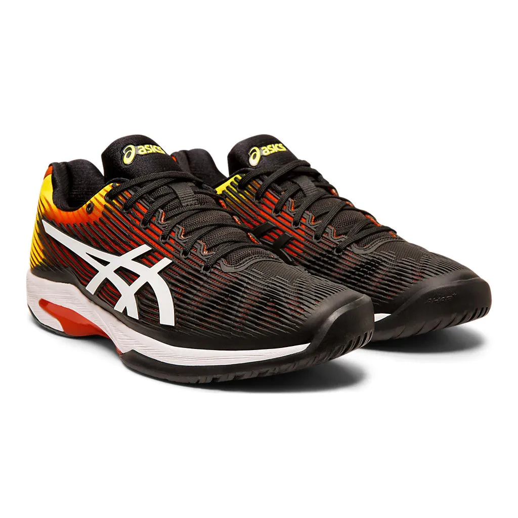 Asics Solution Speed FF Black Orange Mens Tennis Shoes