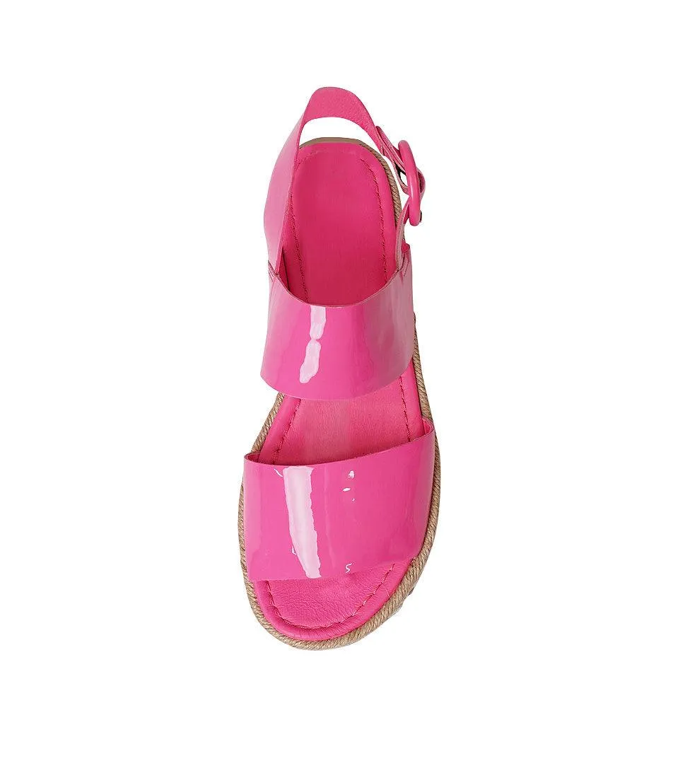 Atha Hot Pink Patent Leather Sandals