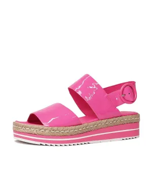 Atha Hot Pink Patent Leather Sandals