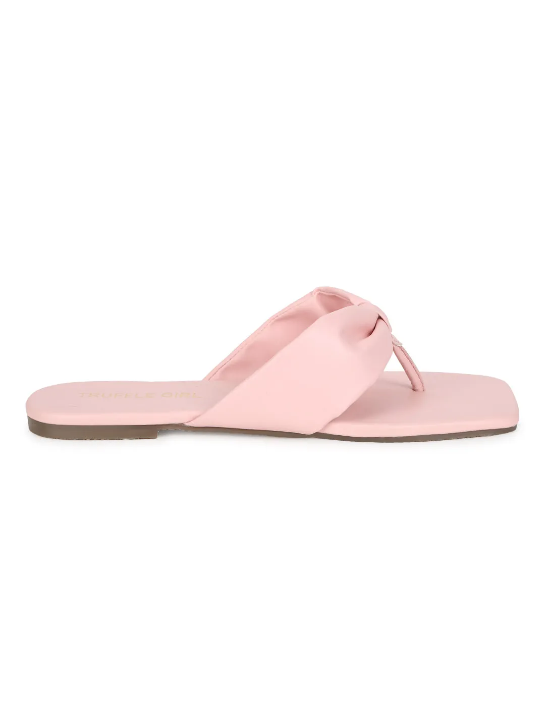 Baby Pink PU Flip Flop Slippers (TC-ST-1216-PNK)