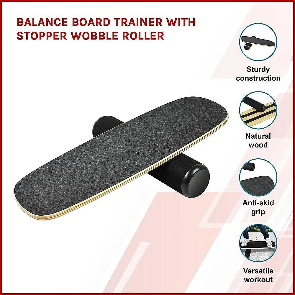 Balance Board Trainer with Stopper Wobble Roller