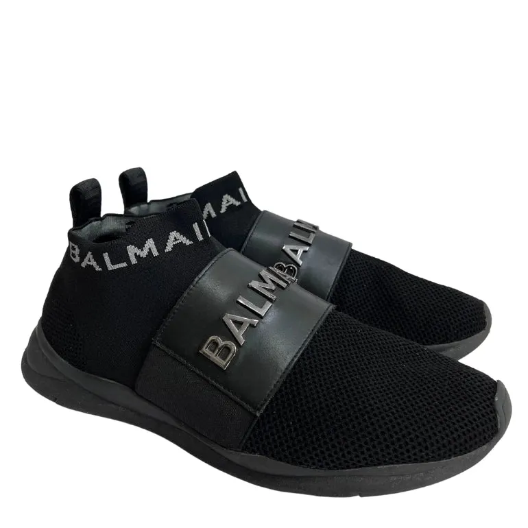 Balmain Cameron Logo Embossed Sock Sneakers