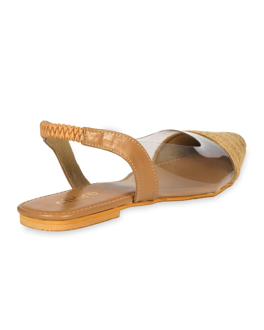 Brown Jute Ballerinas for Women