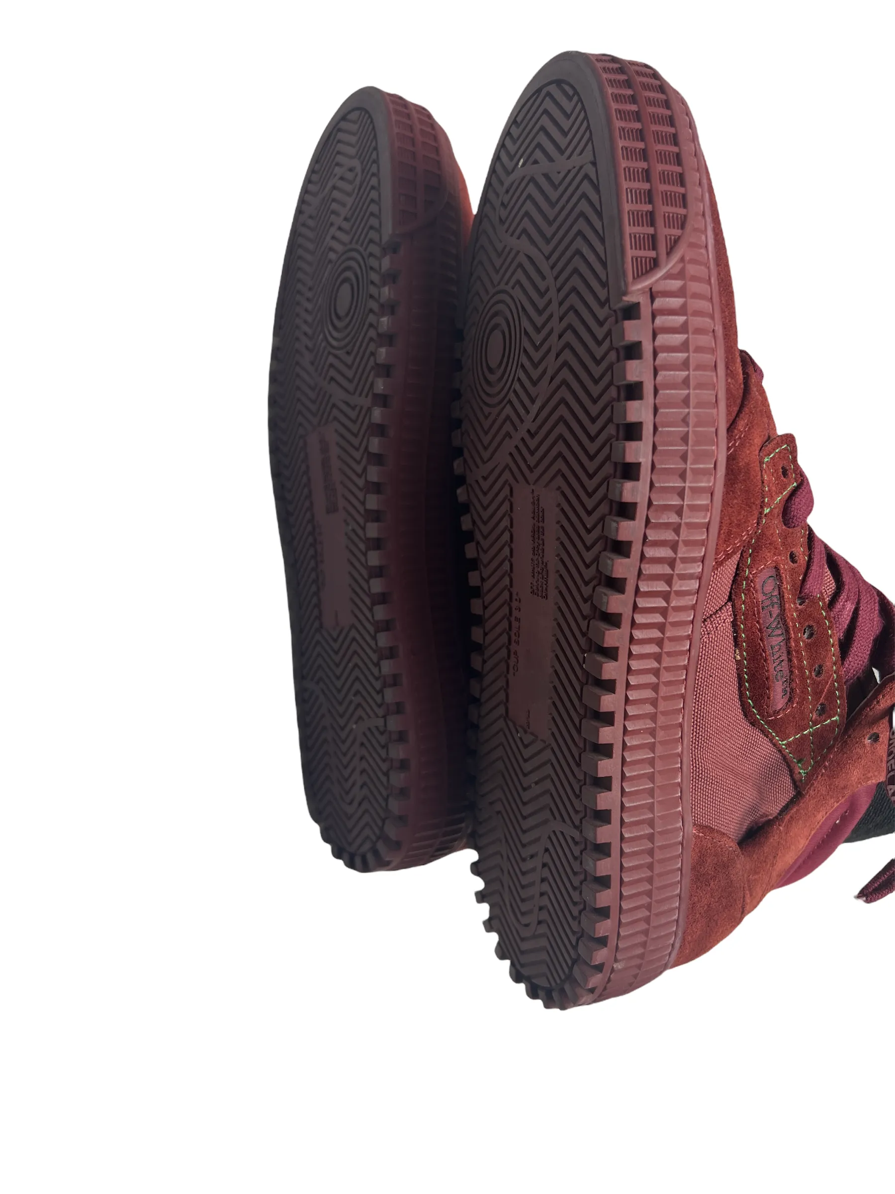 Burgundy Suede Sneakers - 8