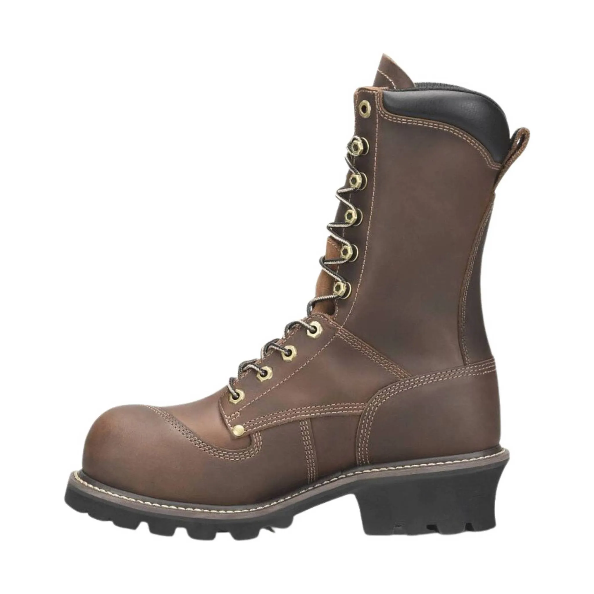 Carolina Men's Arc 10 Inch Logger Composite Toe Waterproof Work Boot - Dark Brown