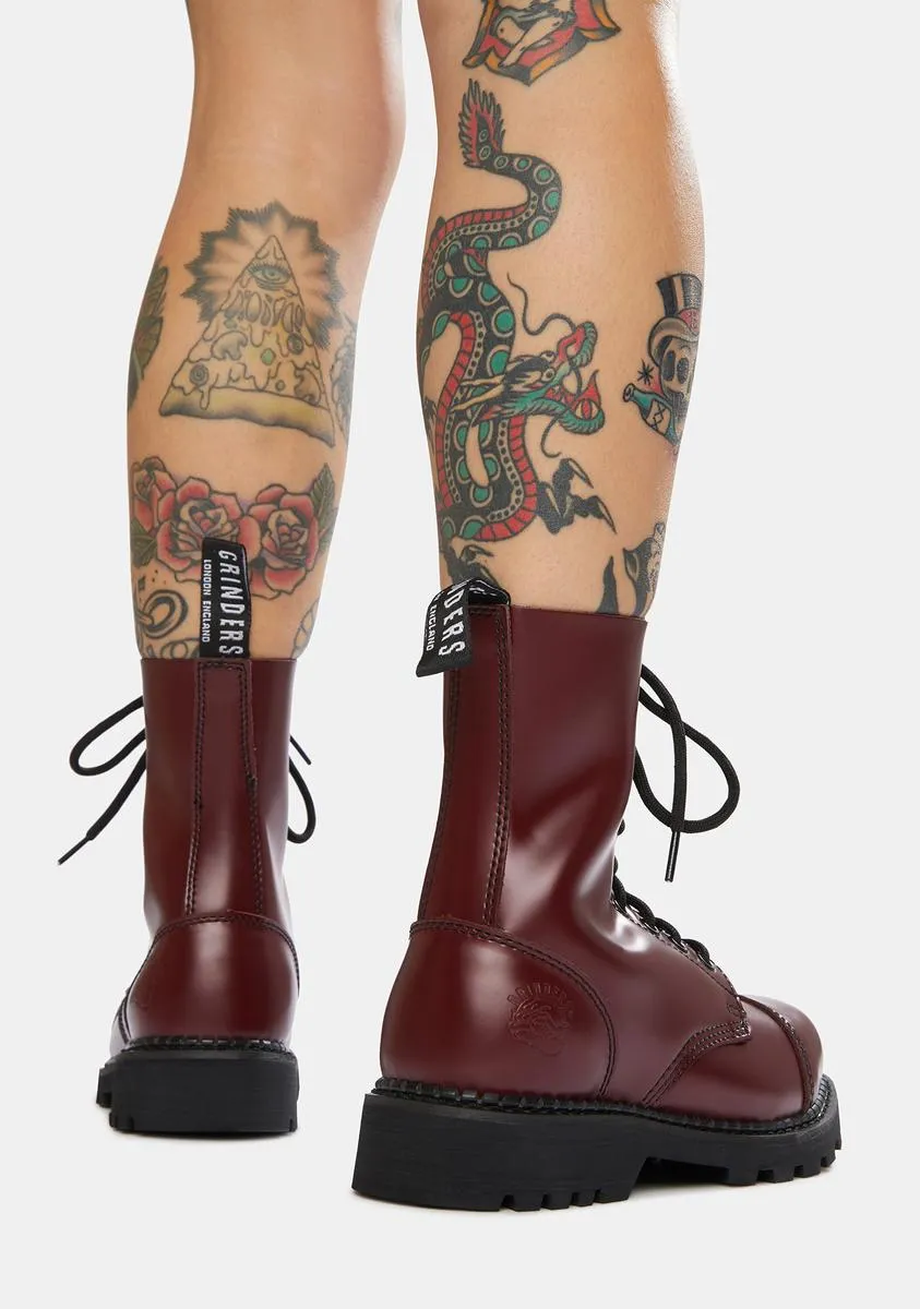 Cherry Red Hunter Derby Boots