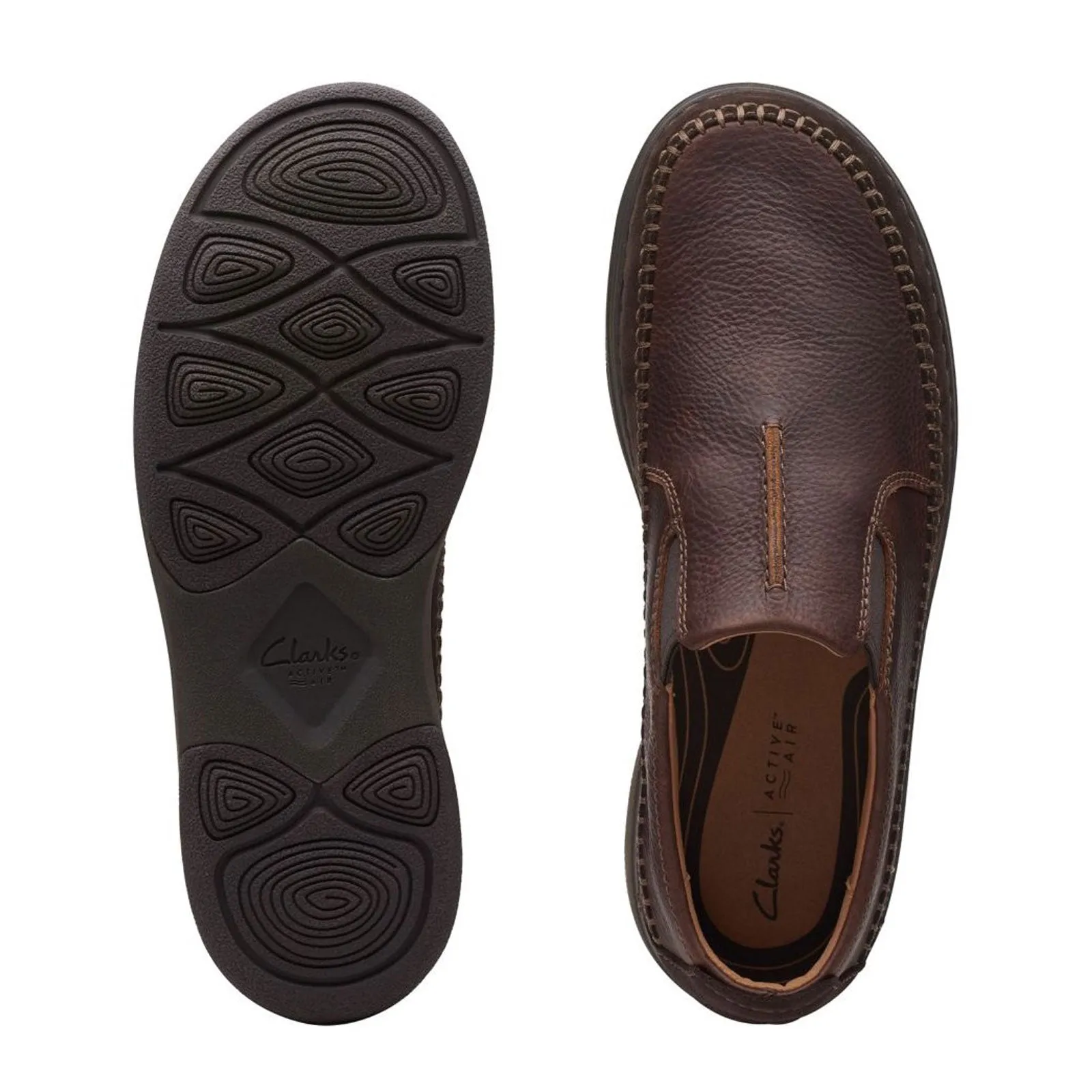 Clarks Nature 5 Walk Slip On (Men) - Dark Brown Combi