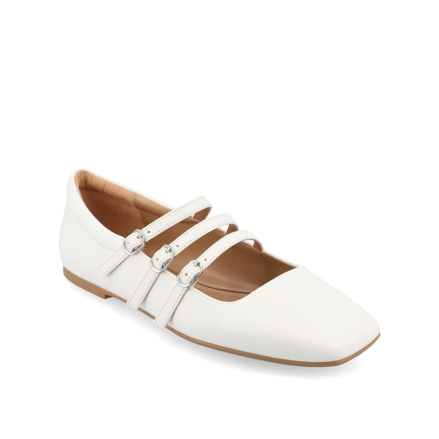 DARLIN BALLET FLATS IN FAUX LEATHER IN WIDE