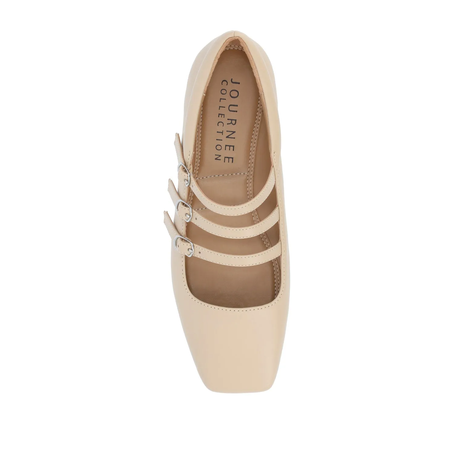 DARLIN BALLET FLATS IN FAUX LEATHER IN WIDE