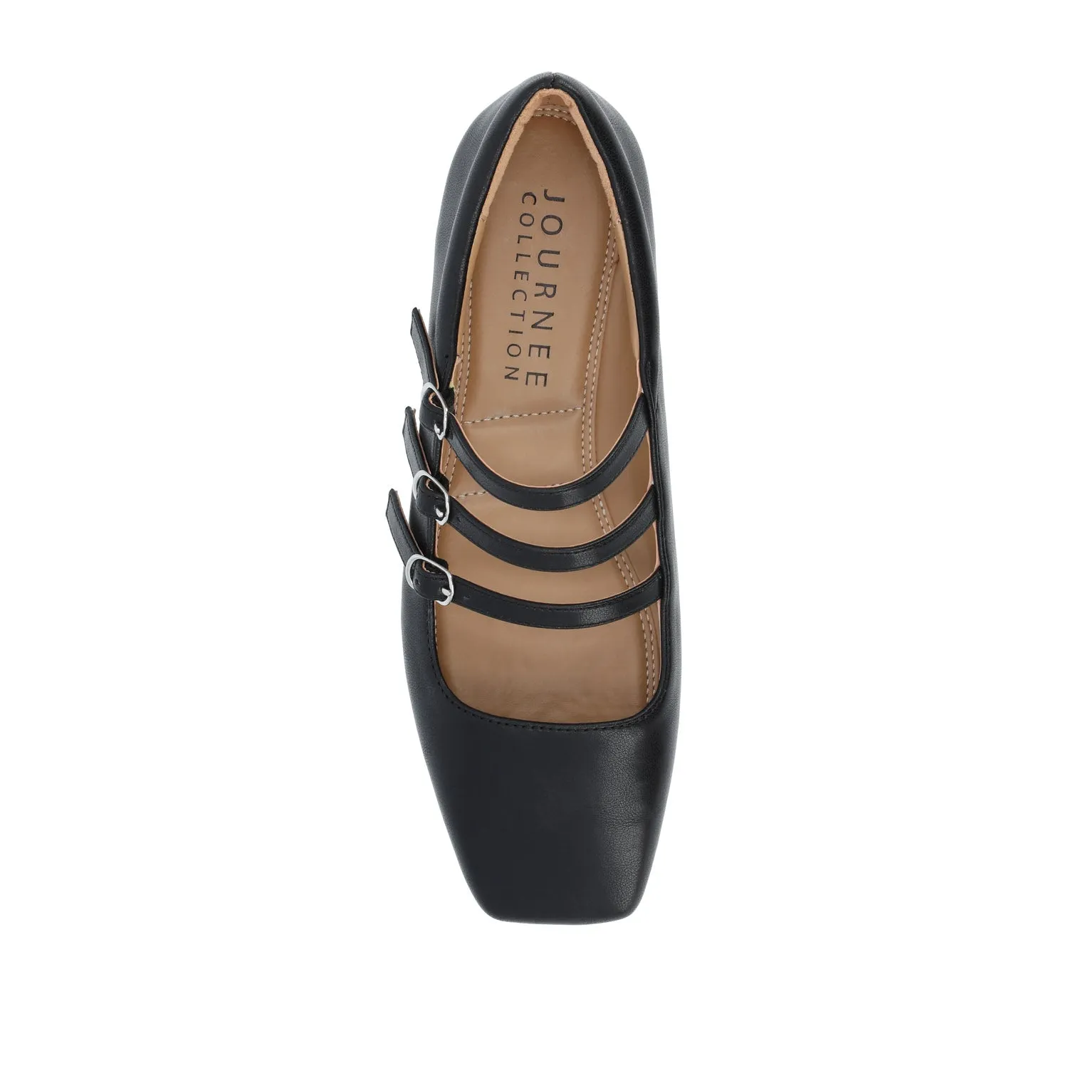 DARLIN BALLET FLATS IN FAUX LEATHER IN WIDE