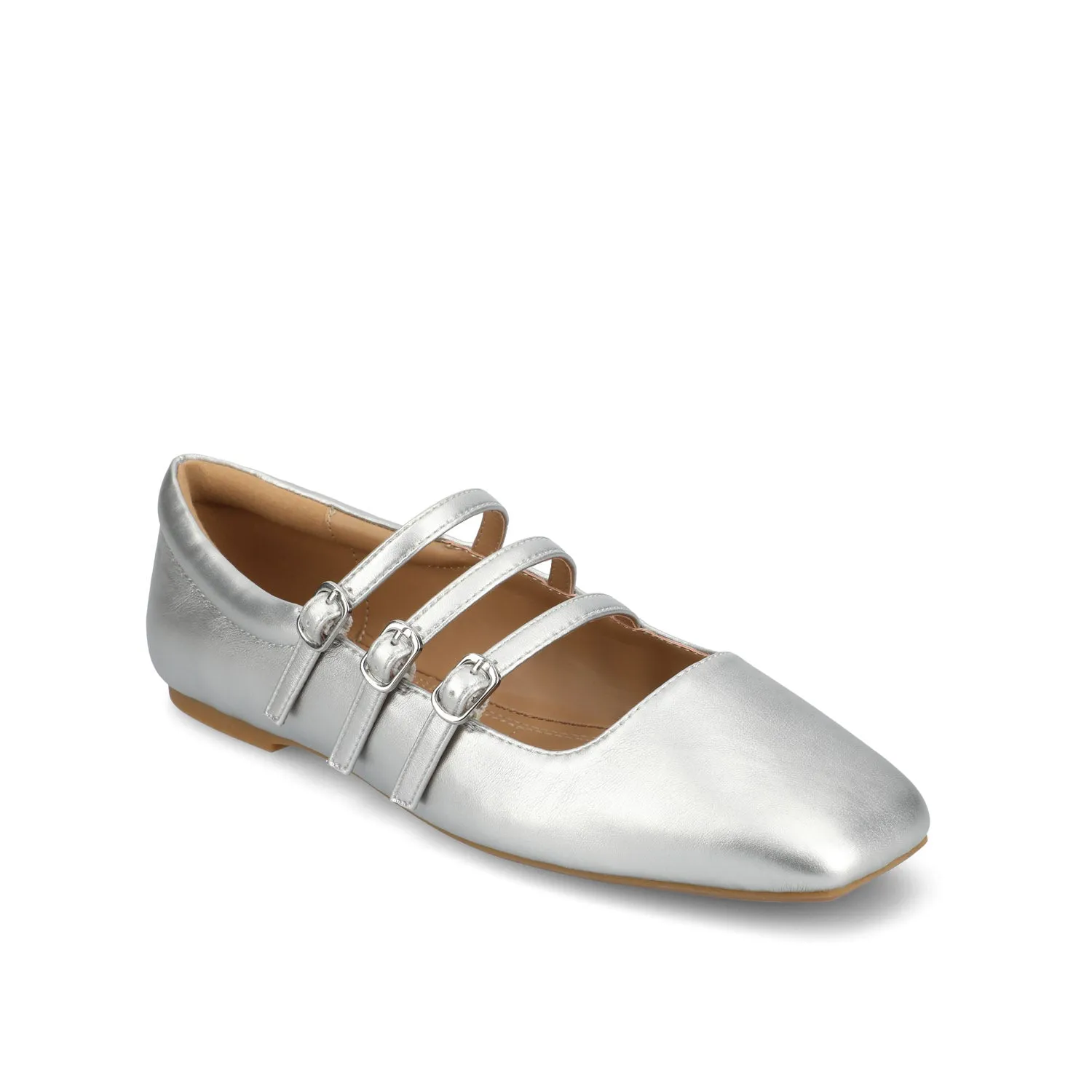 DARLIN BALLET FLATS IN STATEMENT FAUX LEATHER IN WIDE