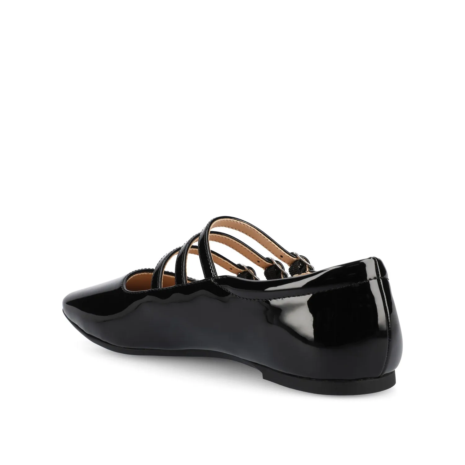 DARLIN BALLET FLATS IN STATEMENT FAUX LEATHER IN WIDE