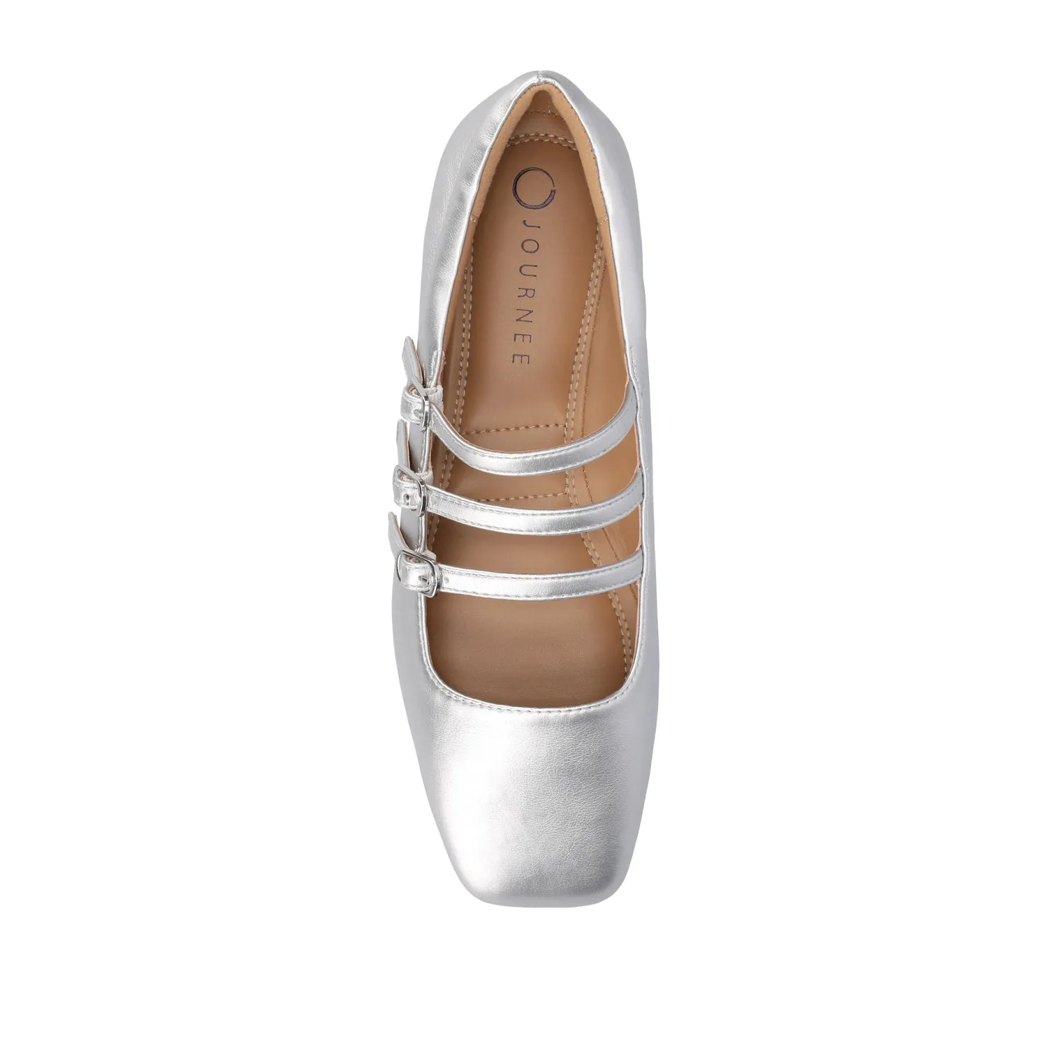 DARLIN BALLET FLATS IN STATEMENT FAUX LEATHER IN WIDE