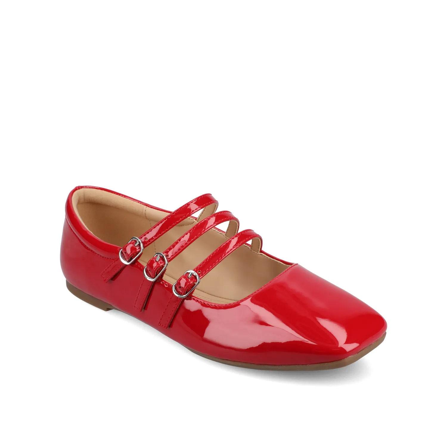 DARLIN BALLET FLATS IN STATEMENT FAUX LEATHER IN WIDE