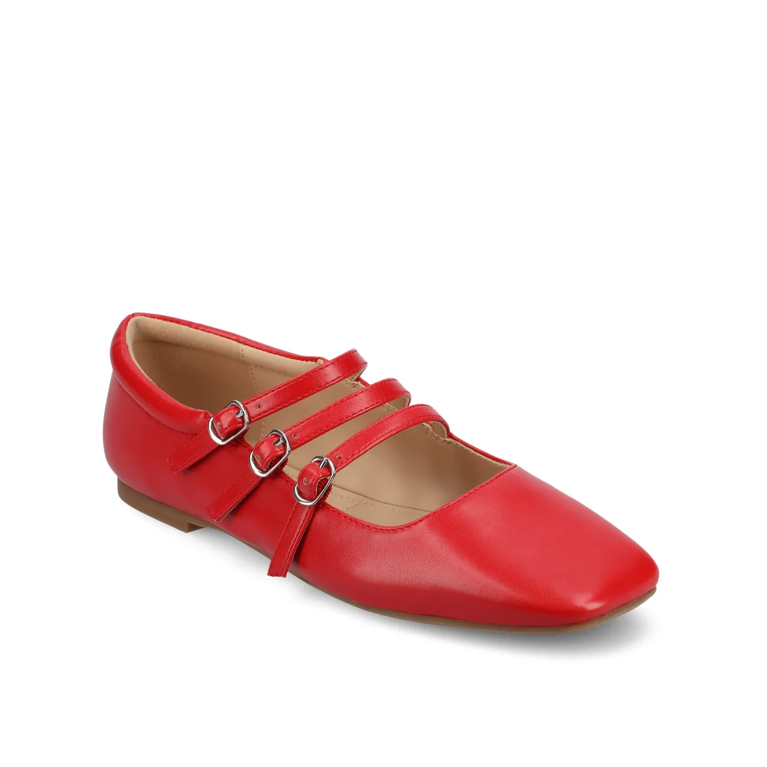 DARLIN BALLET FLATS IN STATEMENT FAUX LEATHER IN WIDE