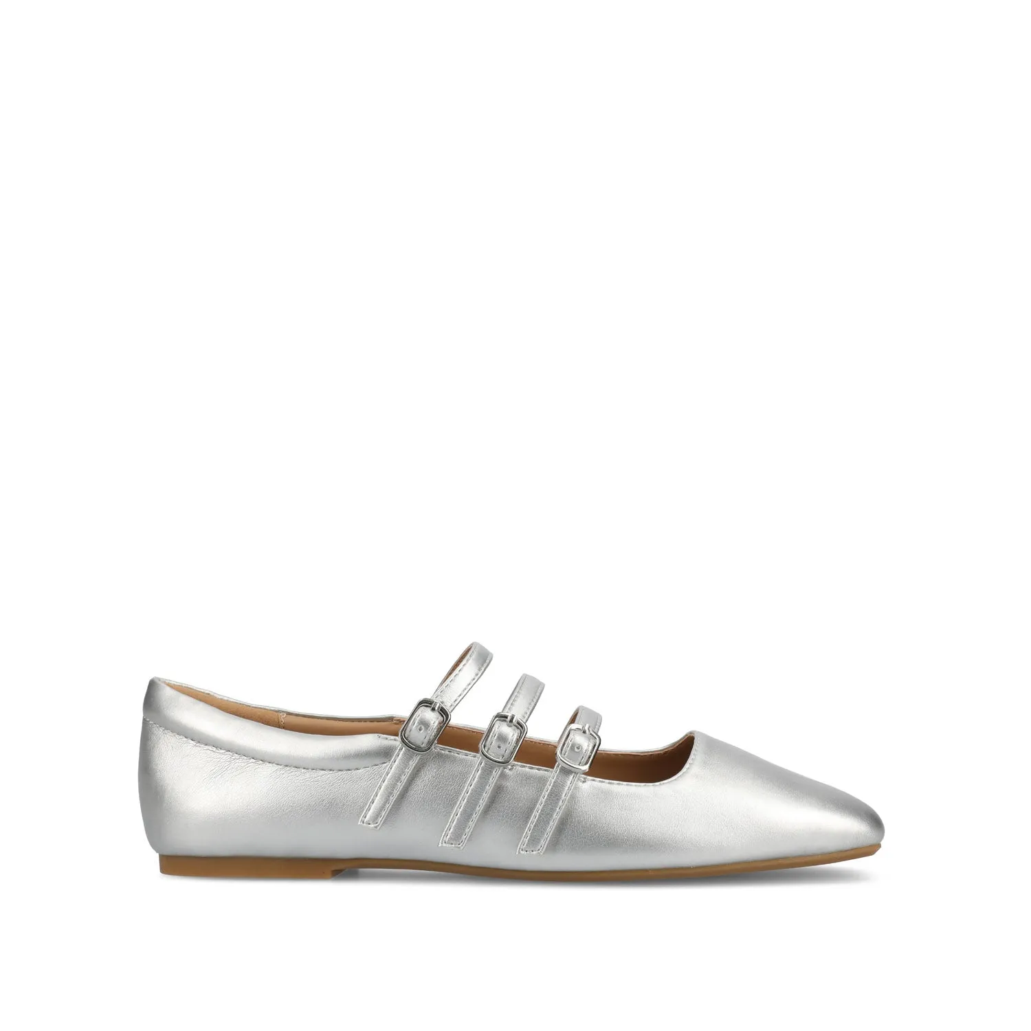 DARLIN BALLET FLATS IN STATEMENT FAUX LEATHER IN WIDE