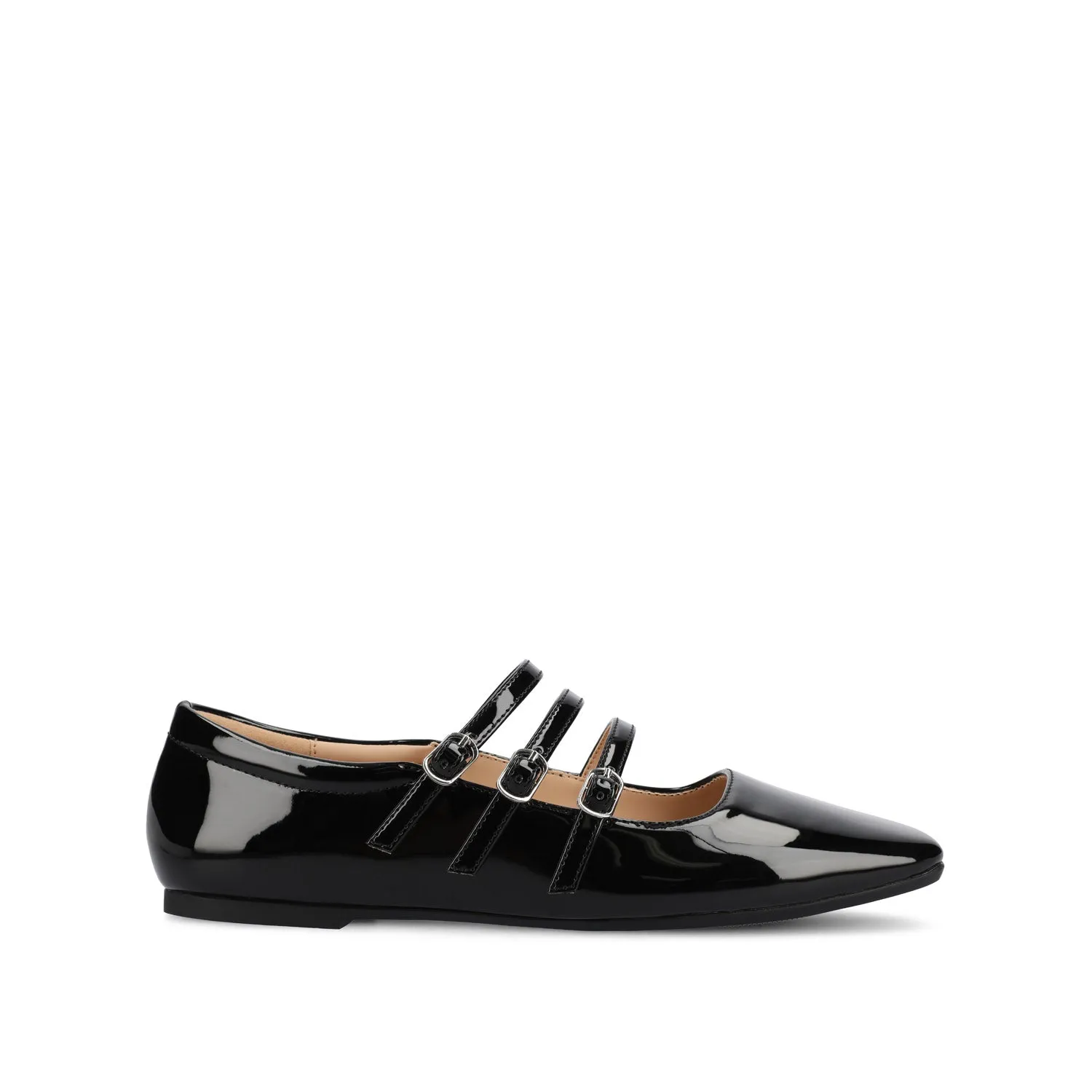 DARLIN BALLET FLATS IN STATEMENT FAUX LEATHER IN WIDE