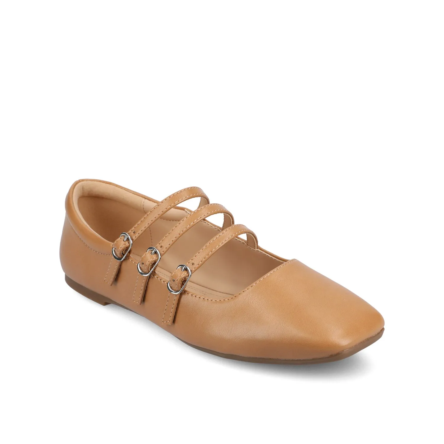 DARLIN BALLET FLATS IN STATEMENT FAUX LEATHER IN WIDE