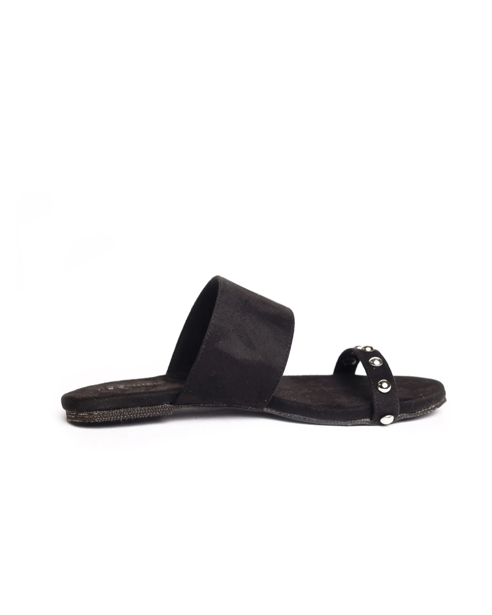 Den Dual-Strap Vegan Suede Slides Women