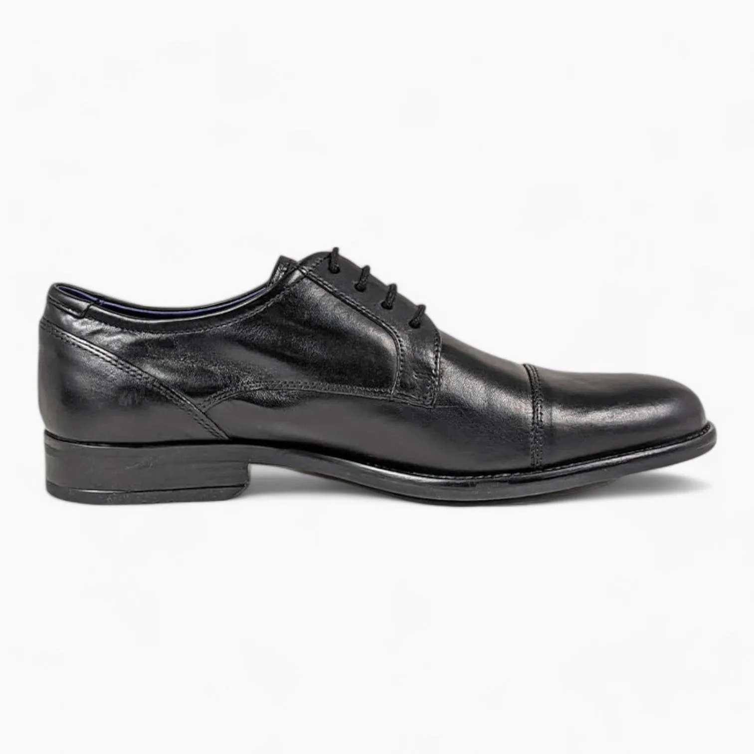 Dubarry Derek Black Dress Shoes – Classic Leather Formal Shoes with Toe Cap