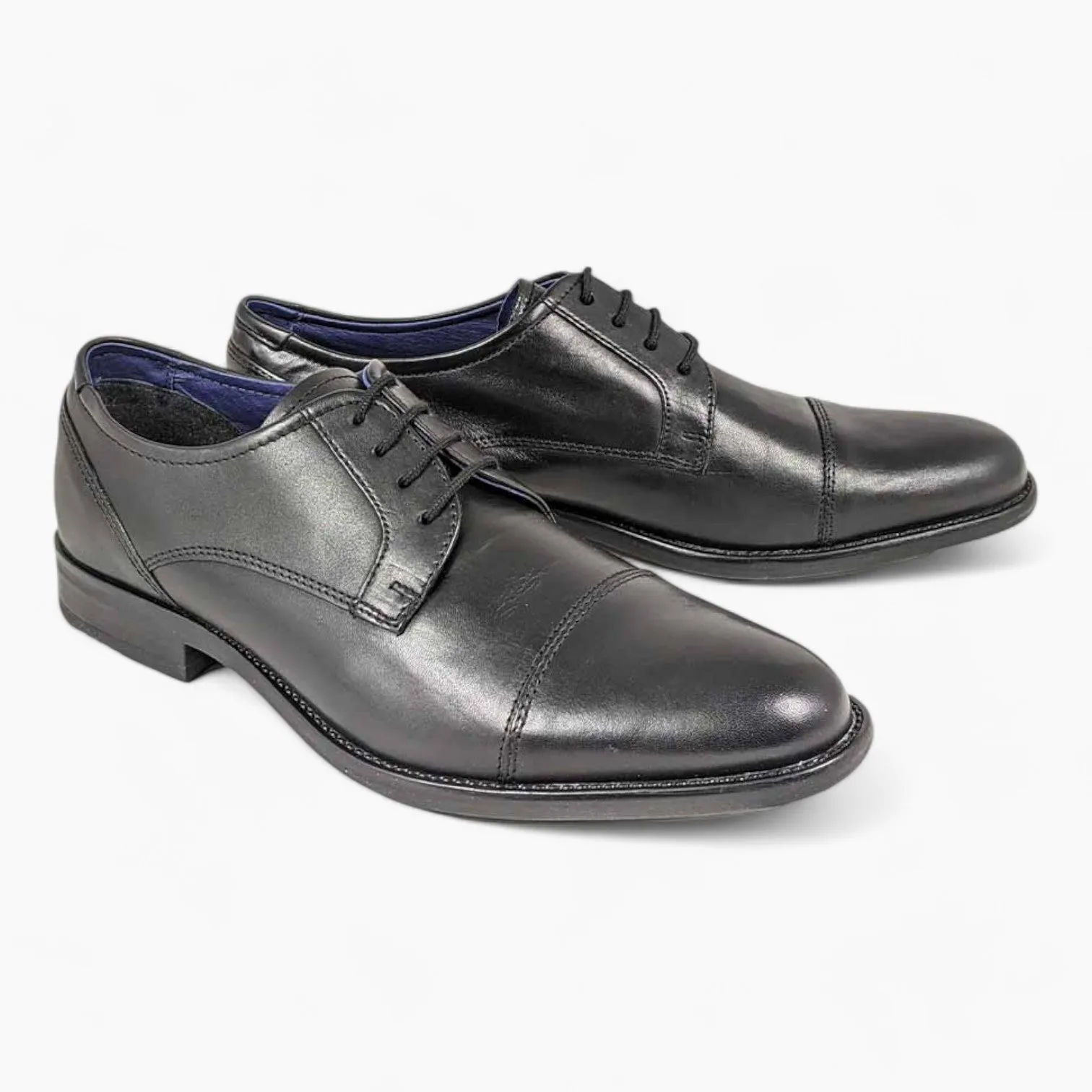 Dubarry Derek Black Dress Shoes – Classic Leather Formal Shoes with Toe Cap