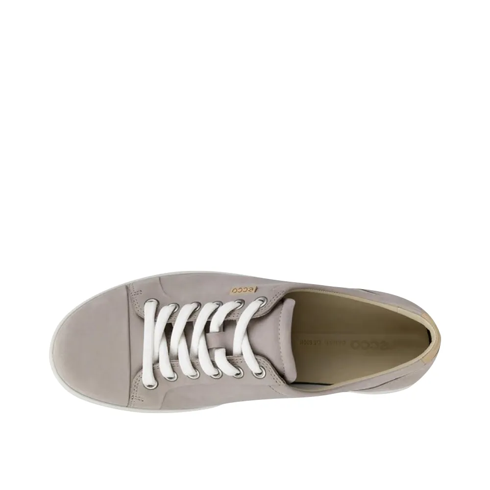 Ecco Women's Soft 7 Suede Lace Sneaker in Grey Rose