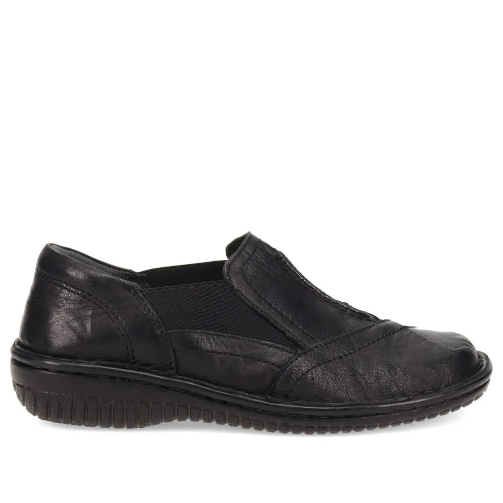 Elasticated Leather Slip Ons - HAK38029 / 324 707