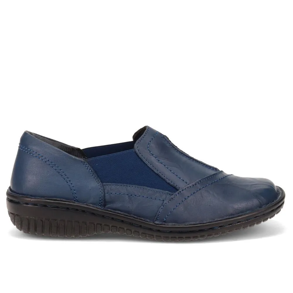 Elasticated Leather Slip Ons - HAK38029 / 324 707