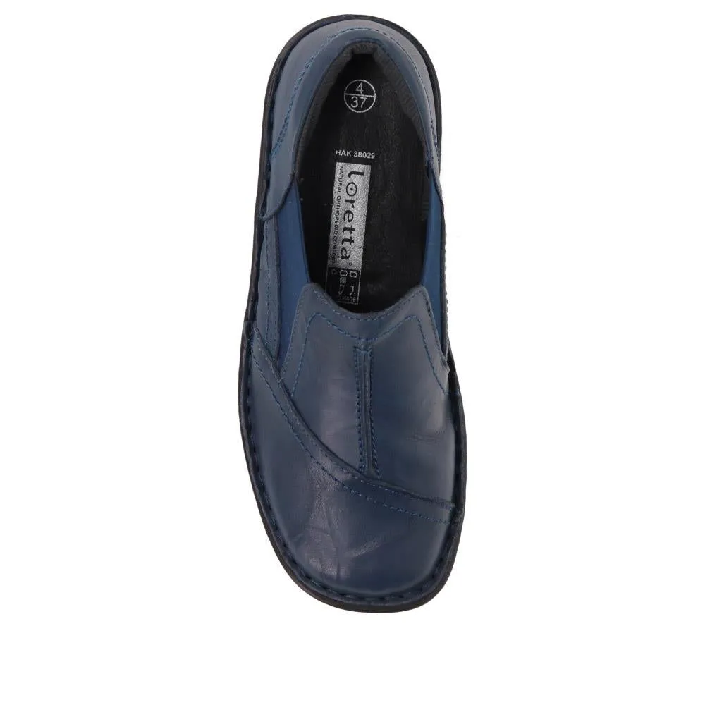 Elasticated Leather Slip Ons - HAK38029 / 324 707