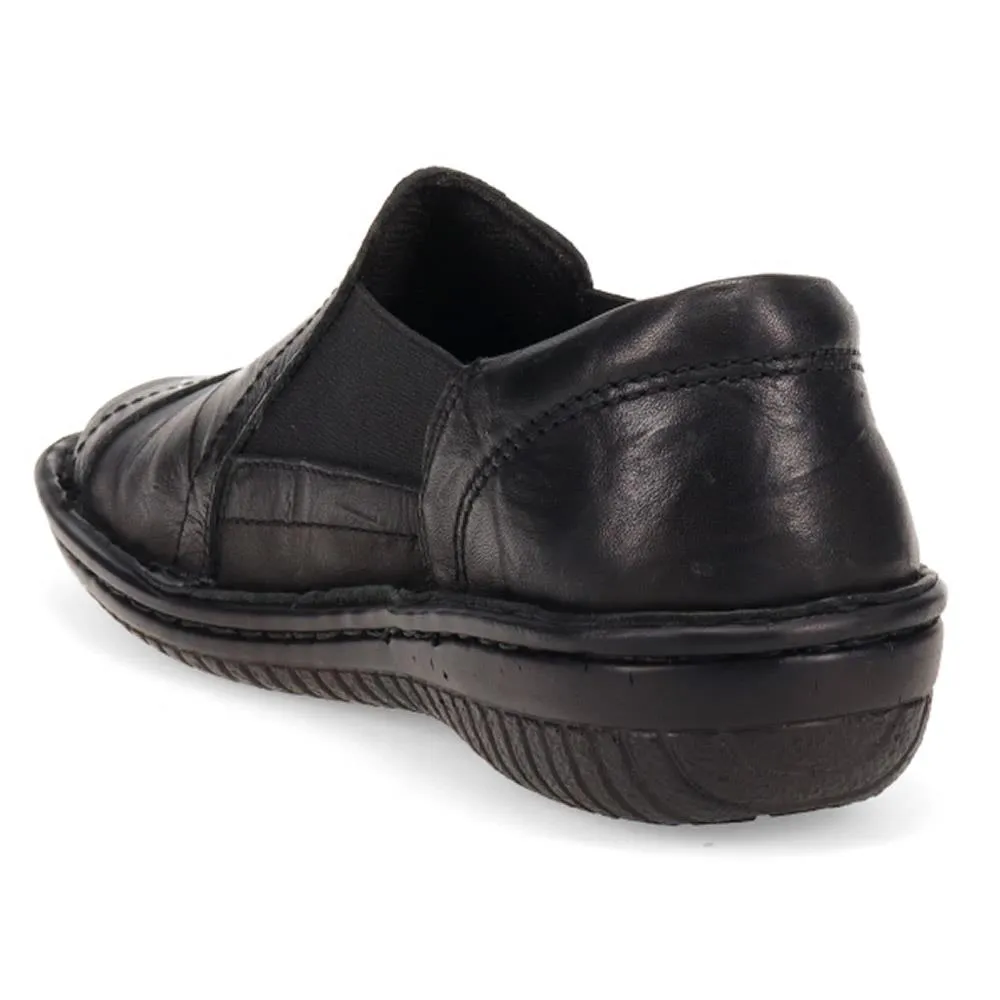 Elasticated Leather Slip Ons - HAK38029 / 324 707