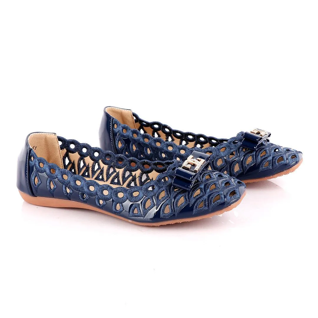 Fashionable Classic Basket Women's Blue Flat Shoe