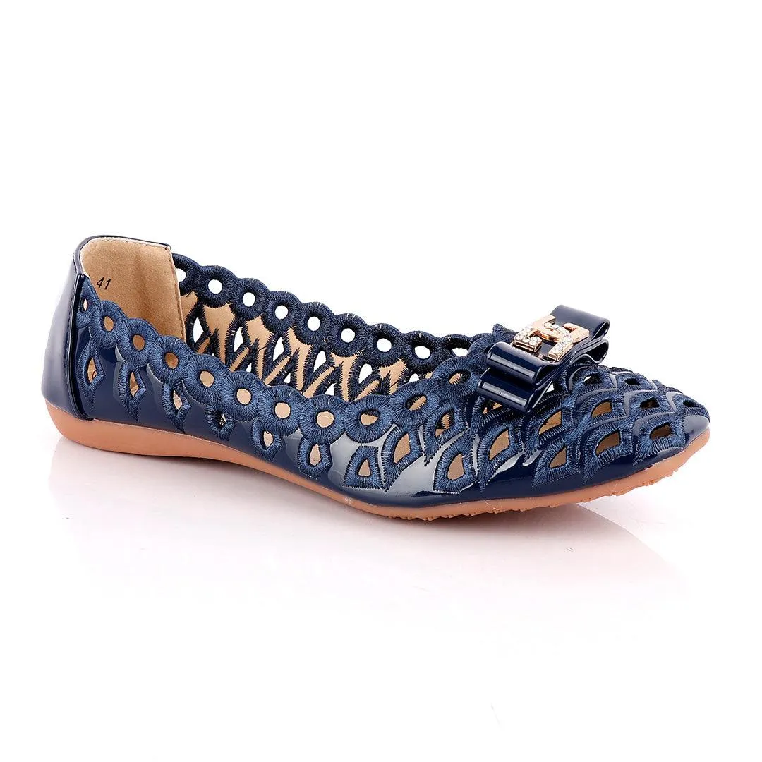 Fashionable Classic Basket Women's Blue Flat Shoe