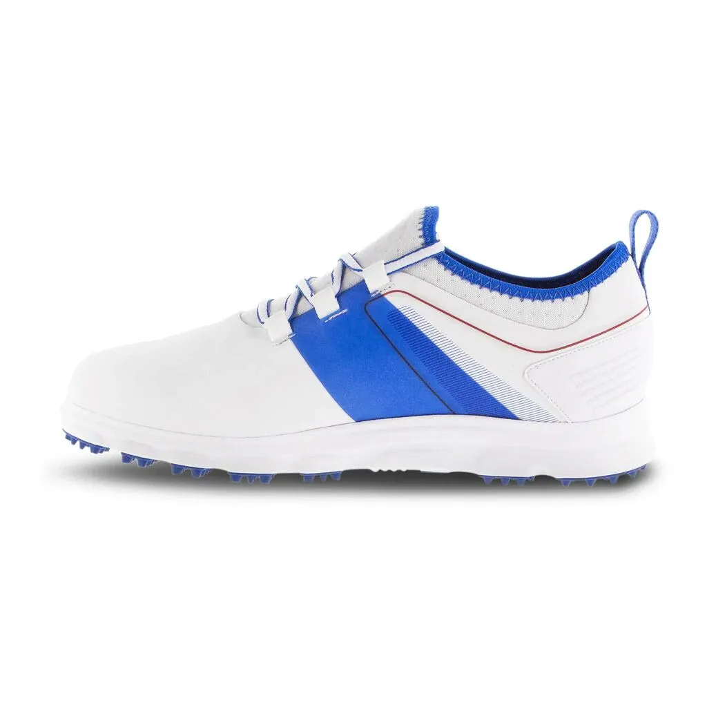 FootJoy SuperLites XP White Royal Mens Golf Shoes