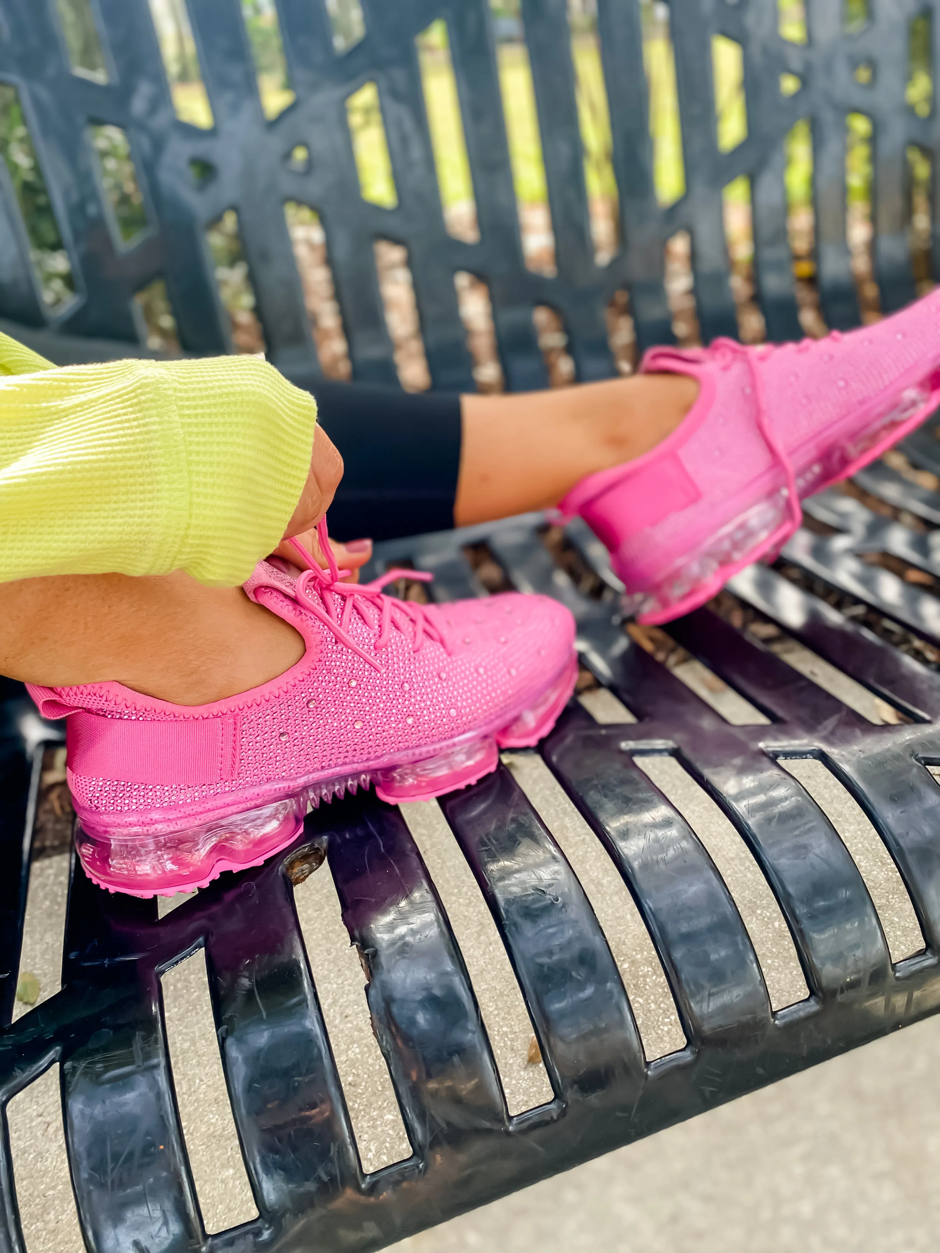 Fuchsia Full Rhinestone Sneaker