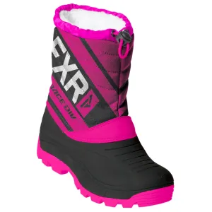 FXR Youth Octane Snowmobile Boots Black/Fuchsia