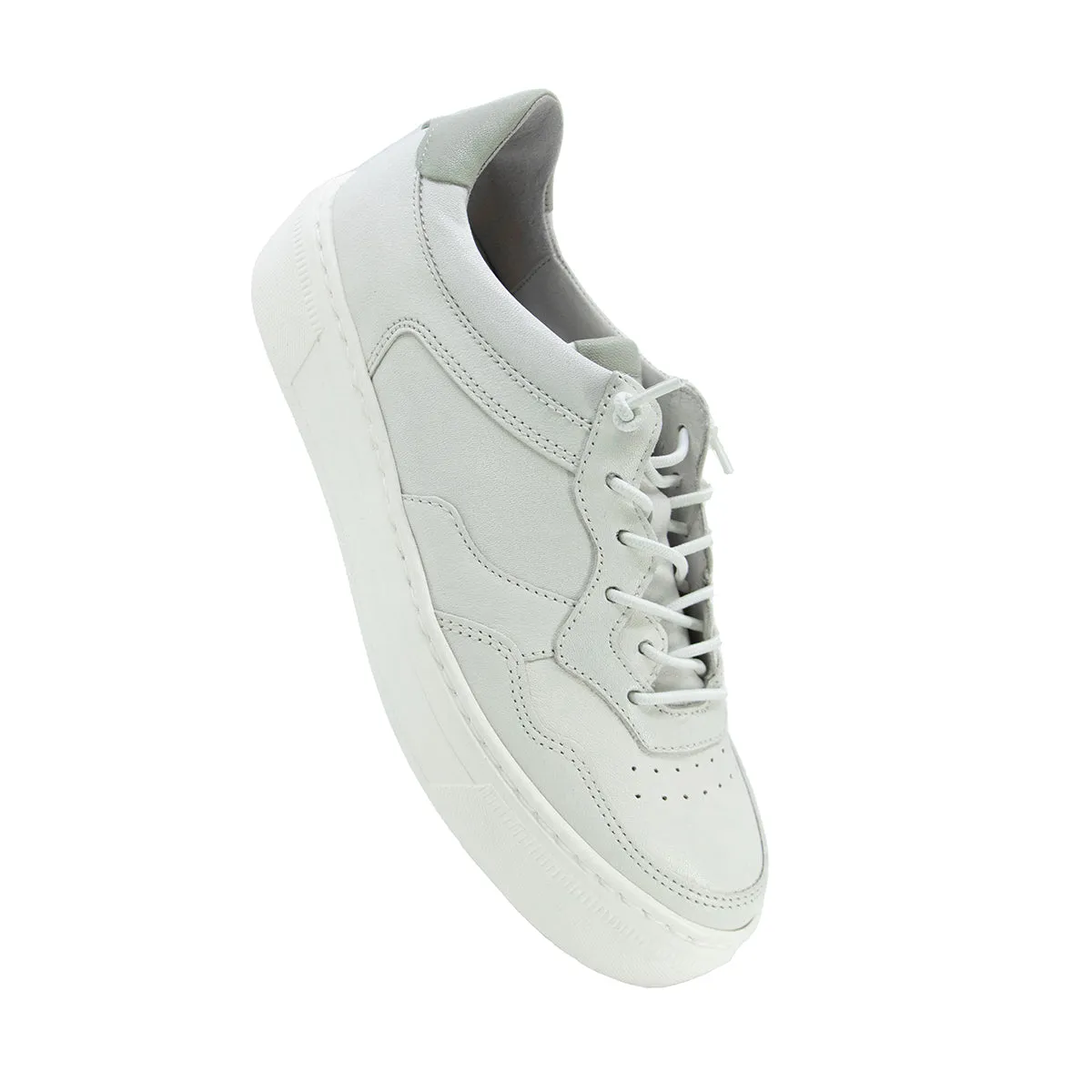 Haddy White Combi Soft Walking Sneakers