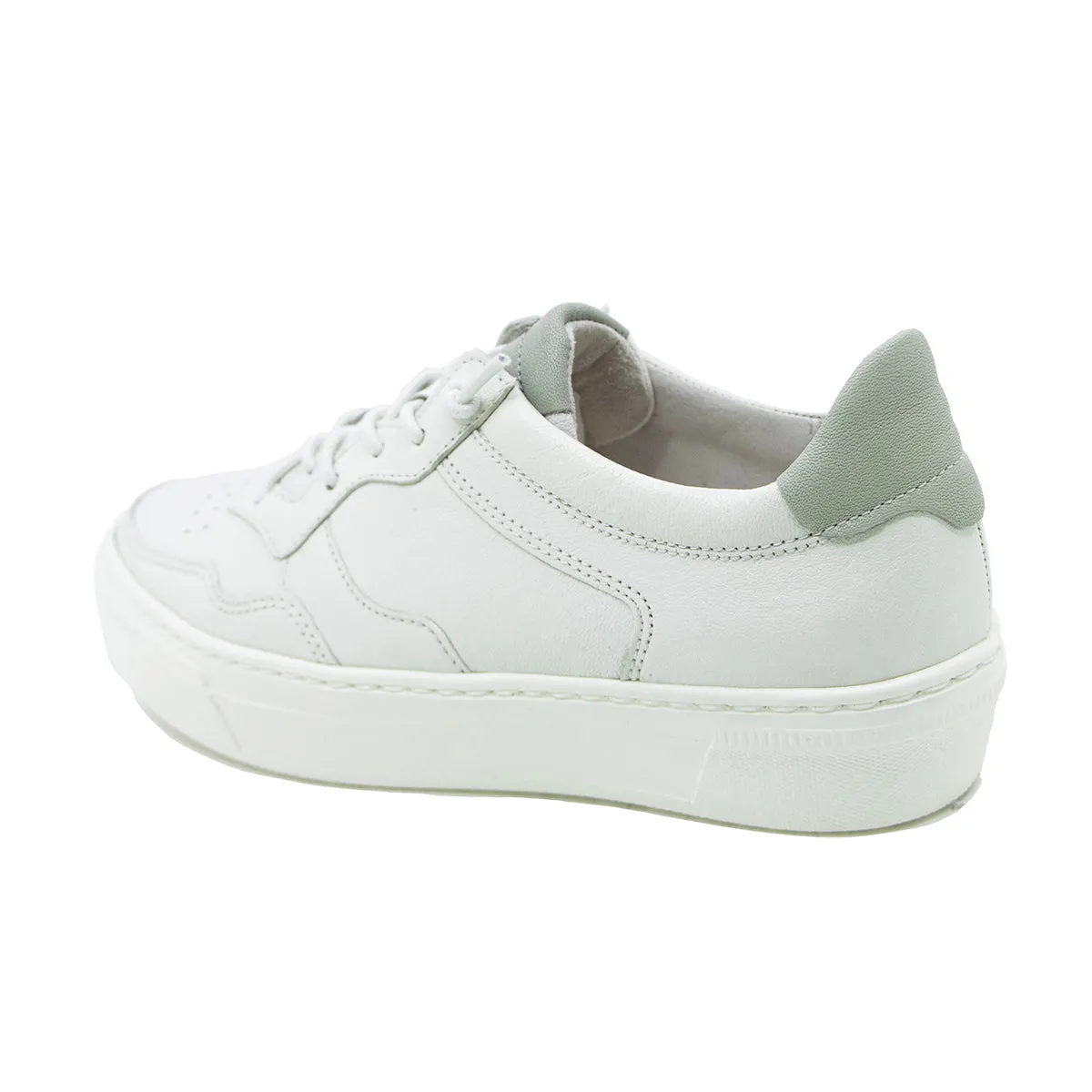 Haddy White Combi Soft Walking Sneakers