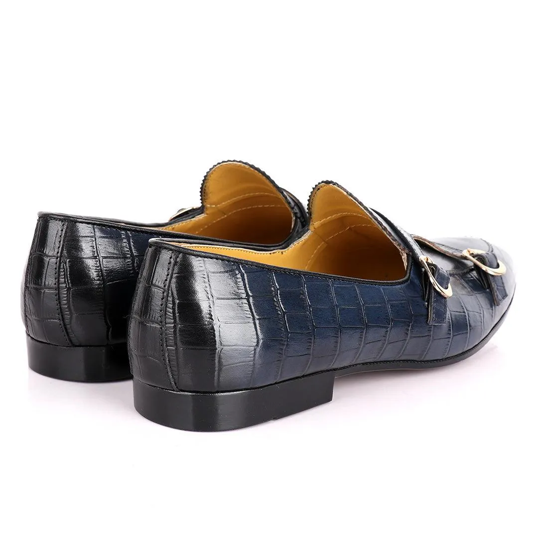 John Foster crocodile Leather Designed Monk Straps