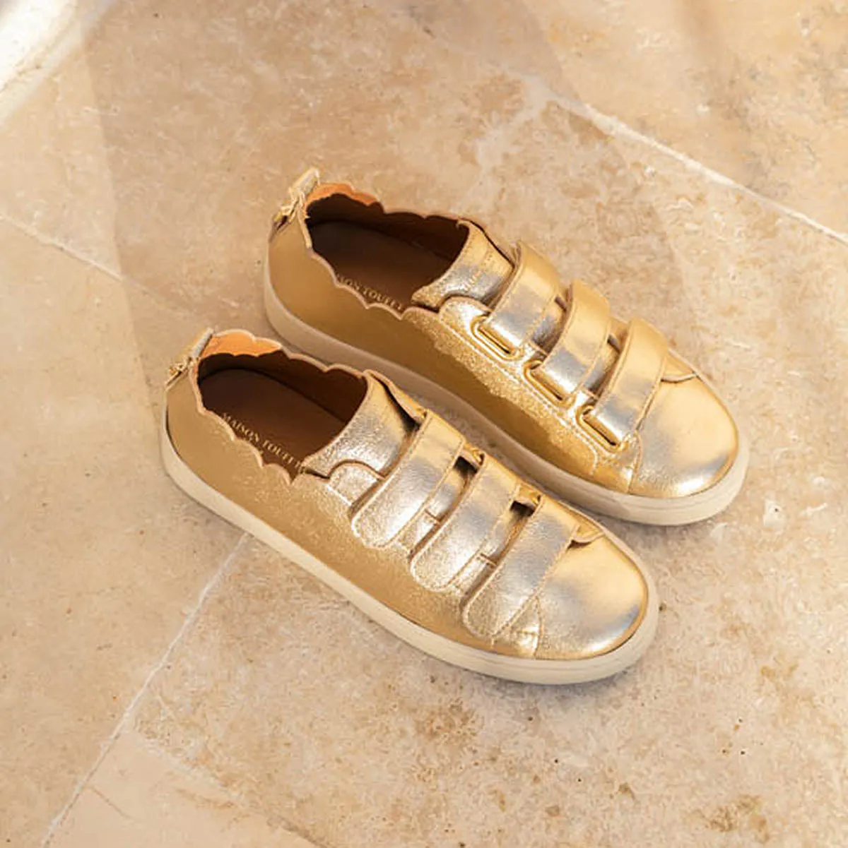 Julianne Gold Soft Sneakers