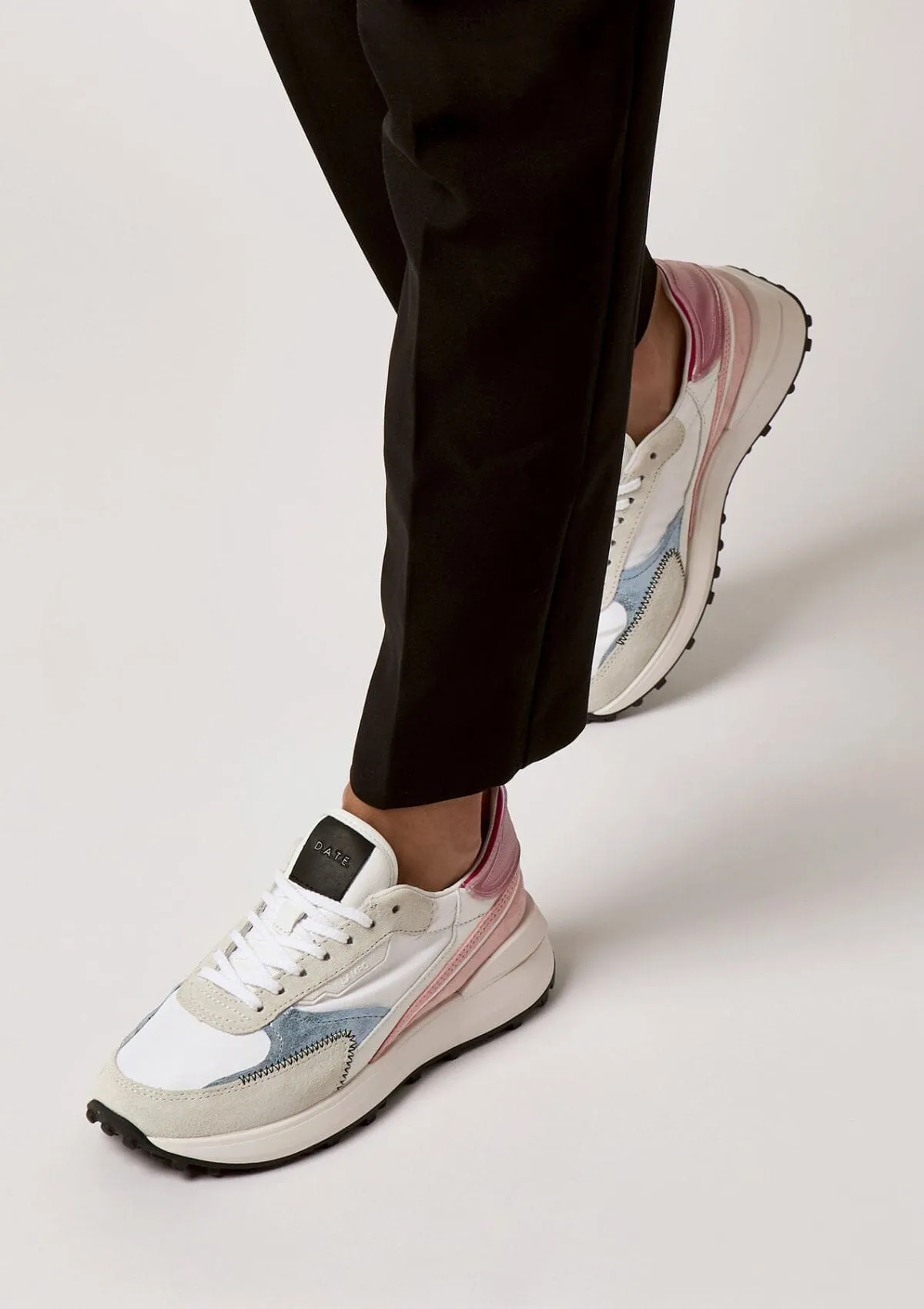 Lampo Nylon White Fuxia | D.A.T.E Sneakers