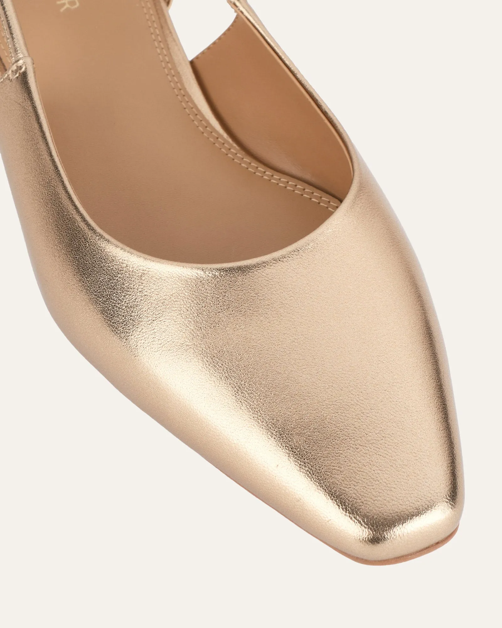 LARISSA DRESS FLATS GOLD LEATHER