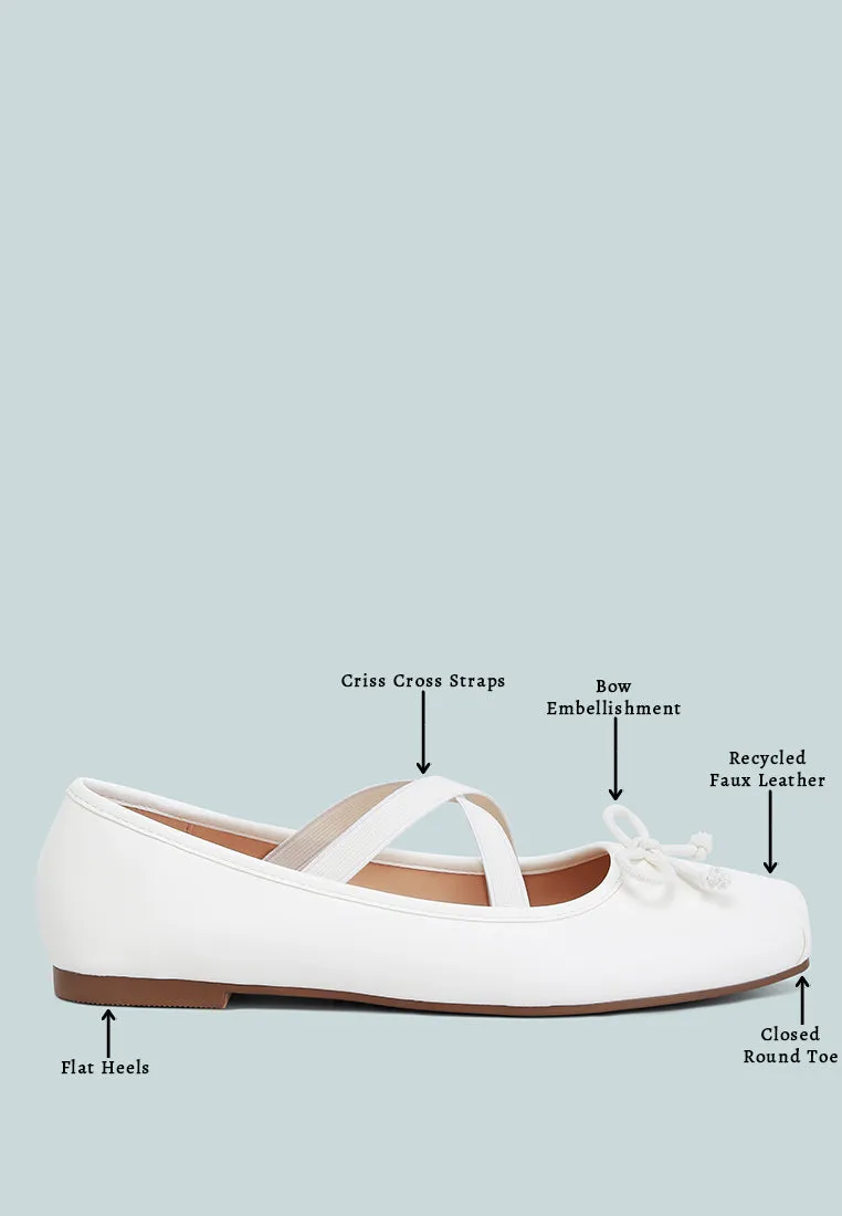 Leina Recycled Faux Leather Ballet Flats