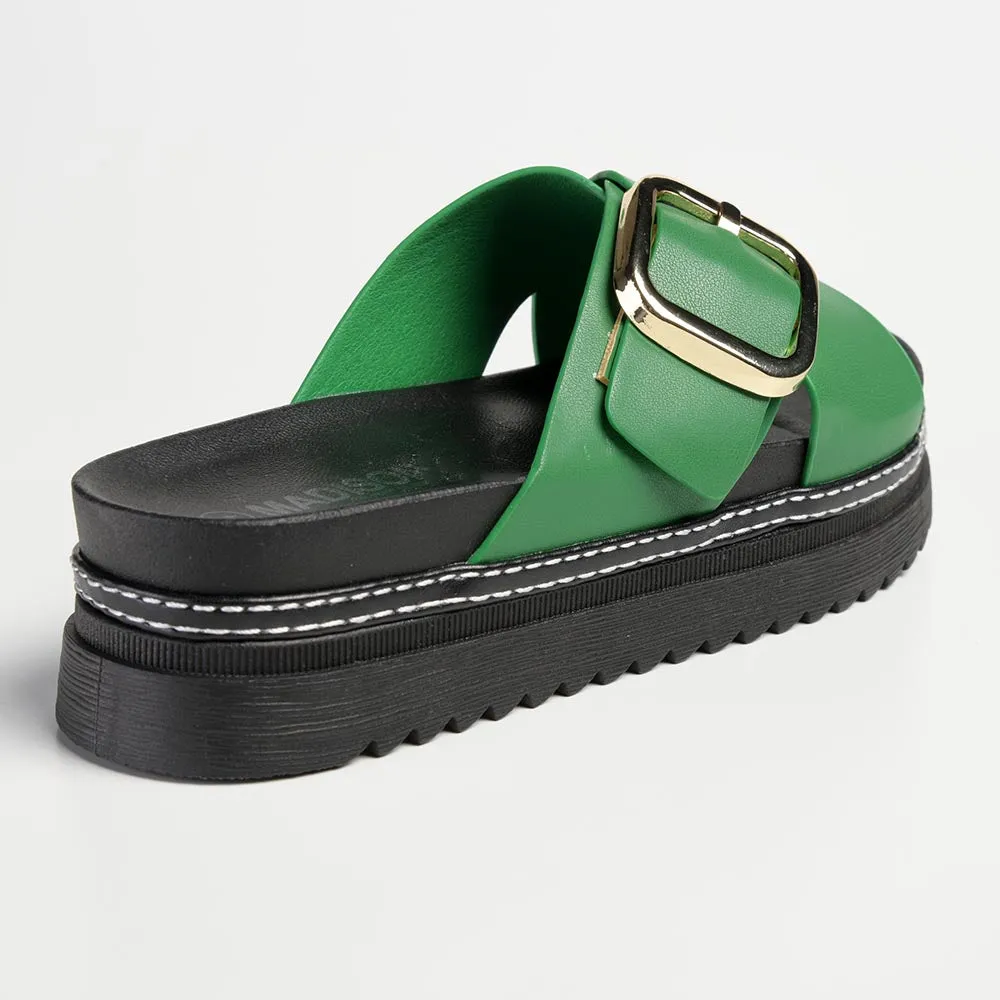 Madison Janiel Cross Over Mule - Green