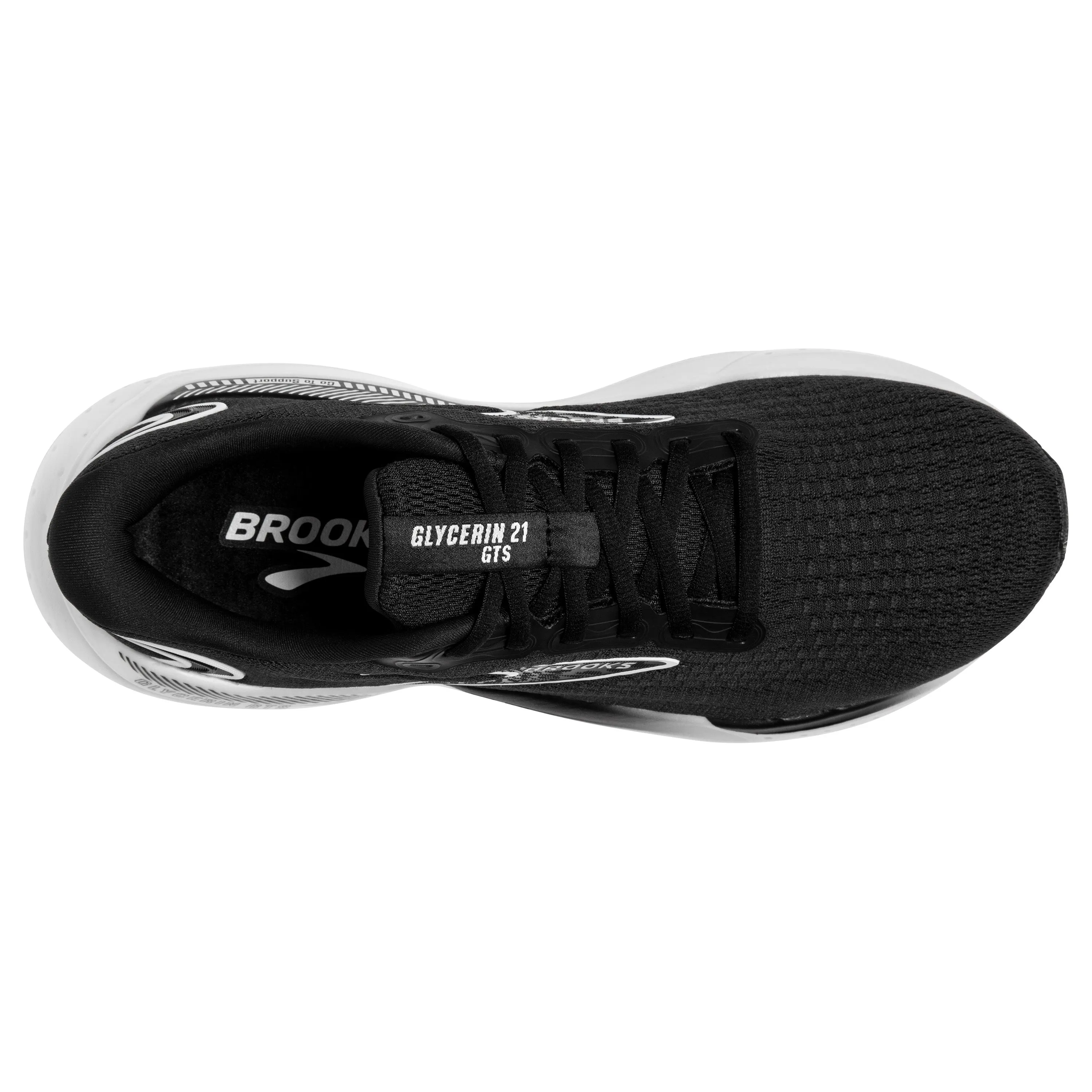 Men's Brooks Glycerin GTS 21 Color: Black/Grey/White