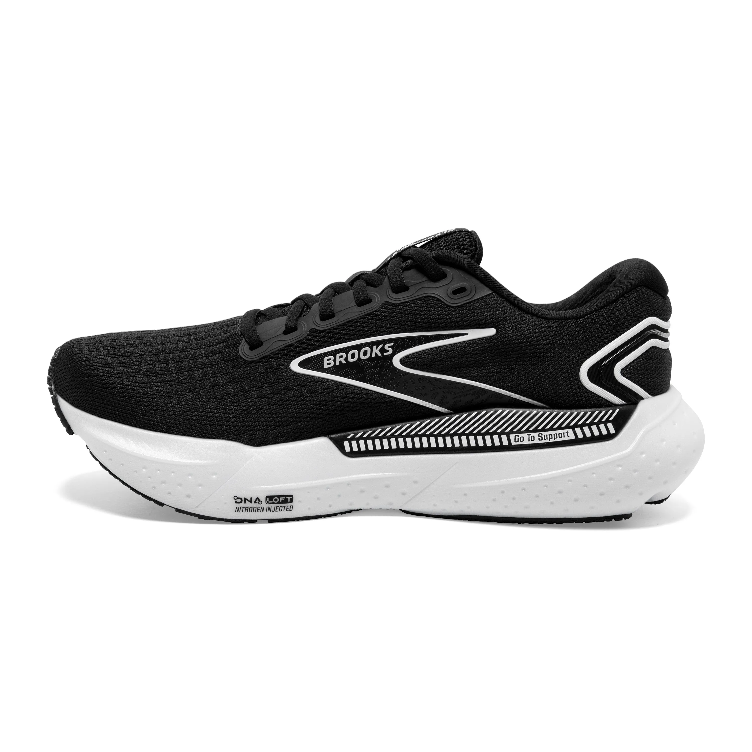 Men's Brooks Glycerin GTS 21 Color: Black/Grey/White