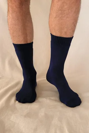 Men's Thick Bamboo Socks 2 Pack - Navy