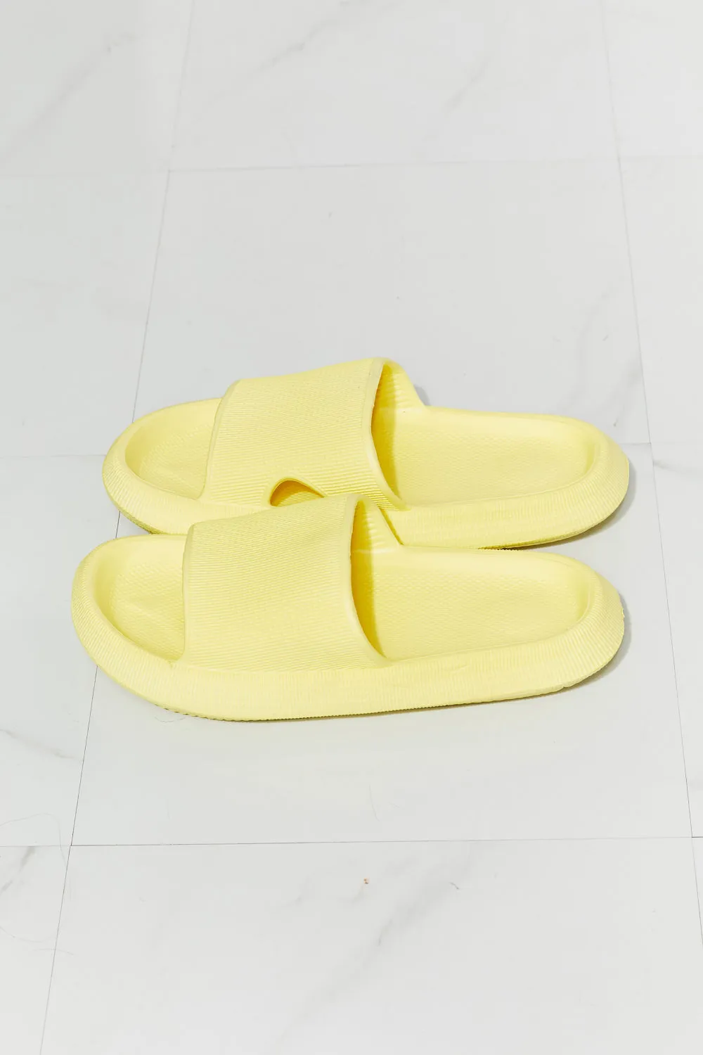 MMShoes Arms Around Me Open Toe Slide in Yellow - Ships from The US