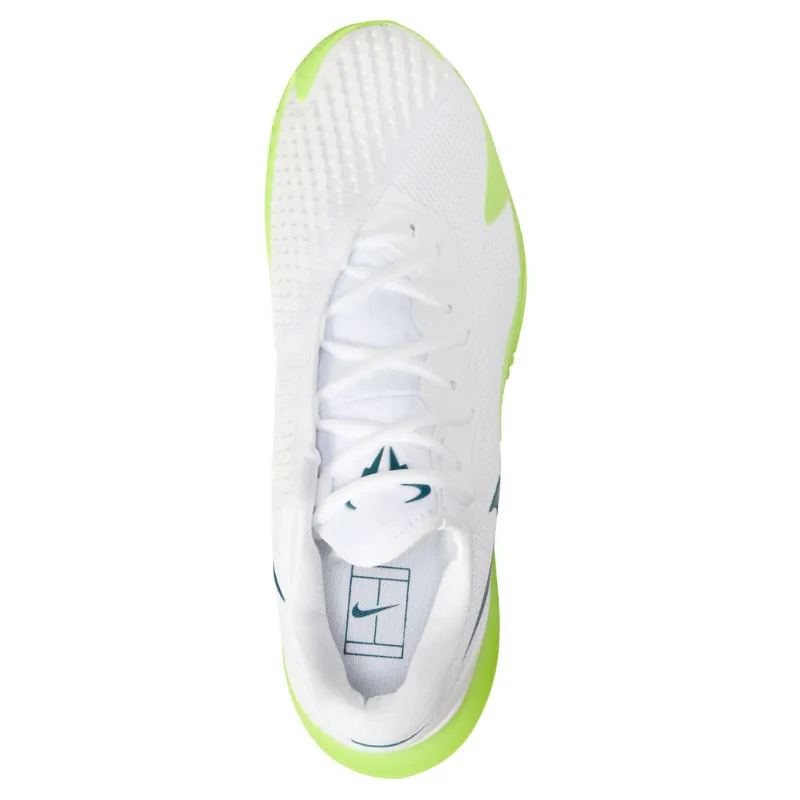 Nike Court Rafa Zoom Vapor Cage 4  Men Hard Court Tennis Shoes - White/Geode Teal-Volt