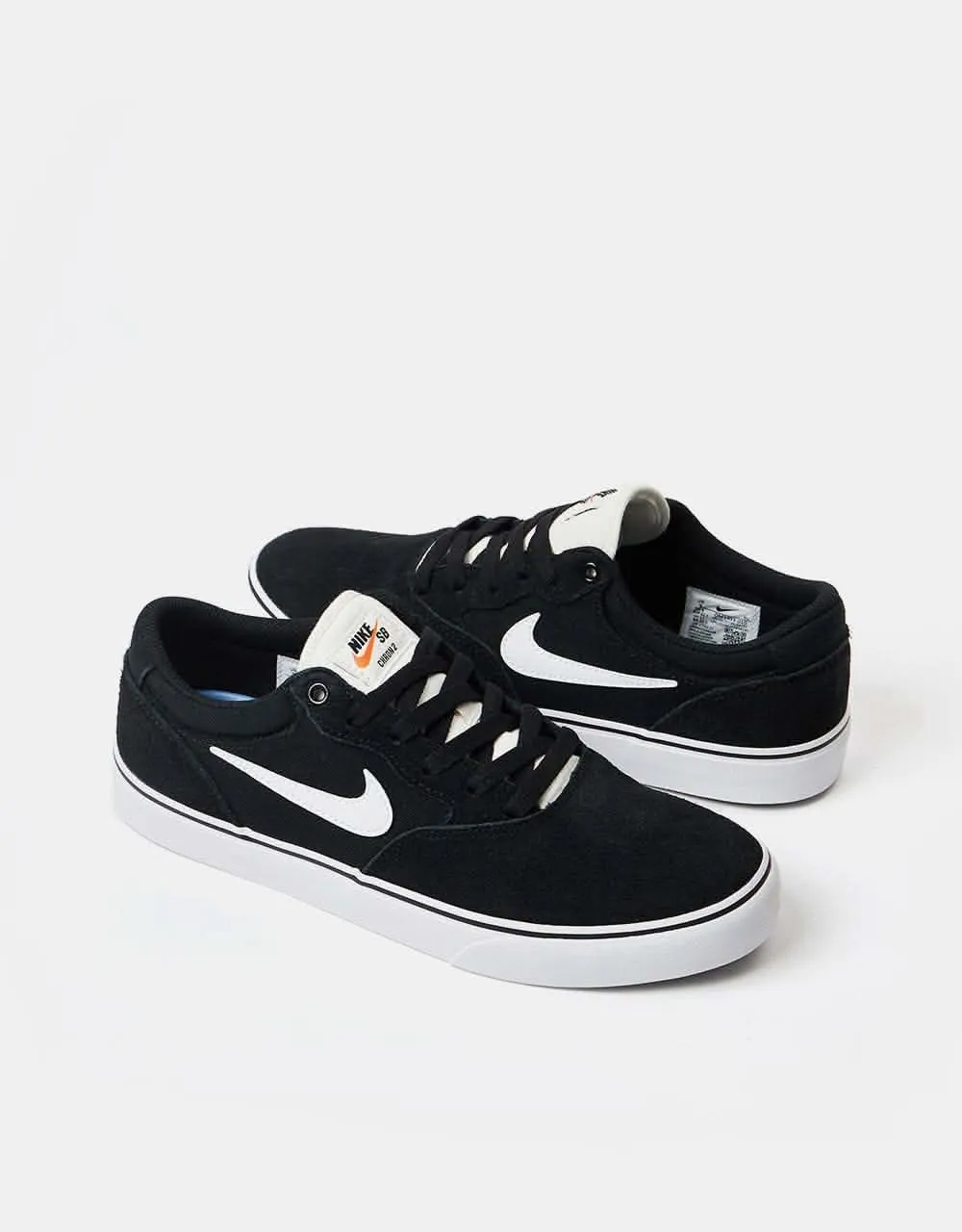 Nike SB Chron 2 Skate Shoes - Black/White-Black-Sail